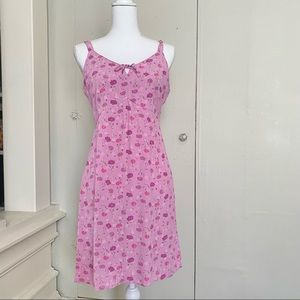Sweet Lilac & Purple Floral Print Early 2000s Dress